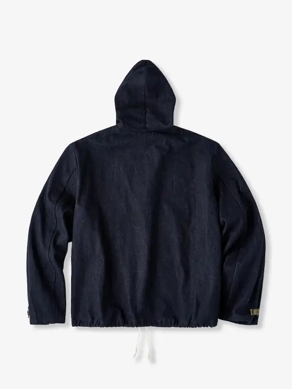 Men's Denim Hooded Parka Jacket