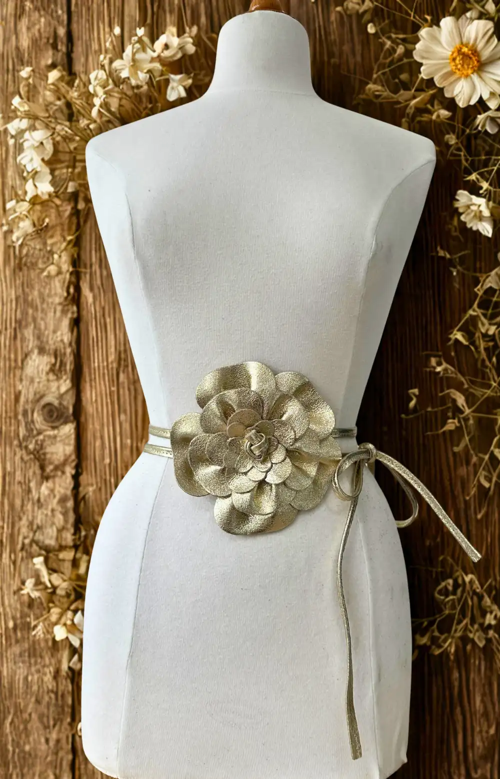 Genuine Italian Suede Leather Flower