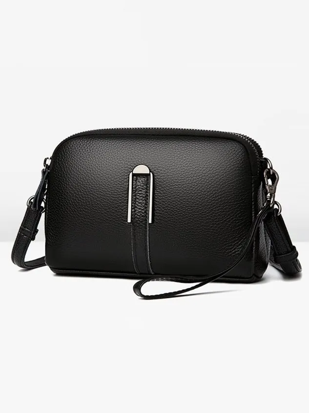 Urban Casual Leather Crossbody Bag