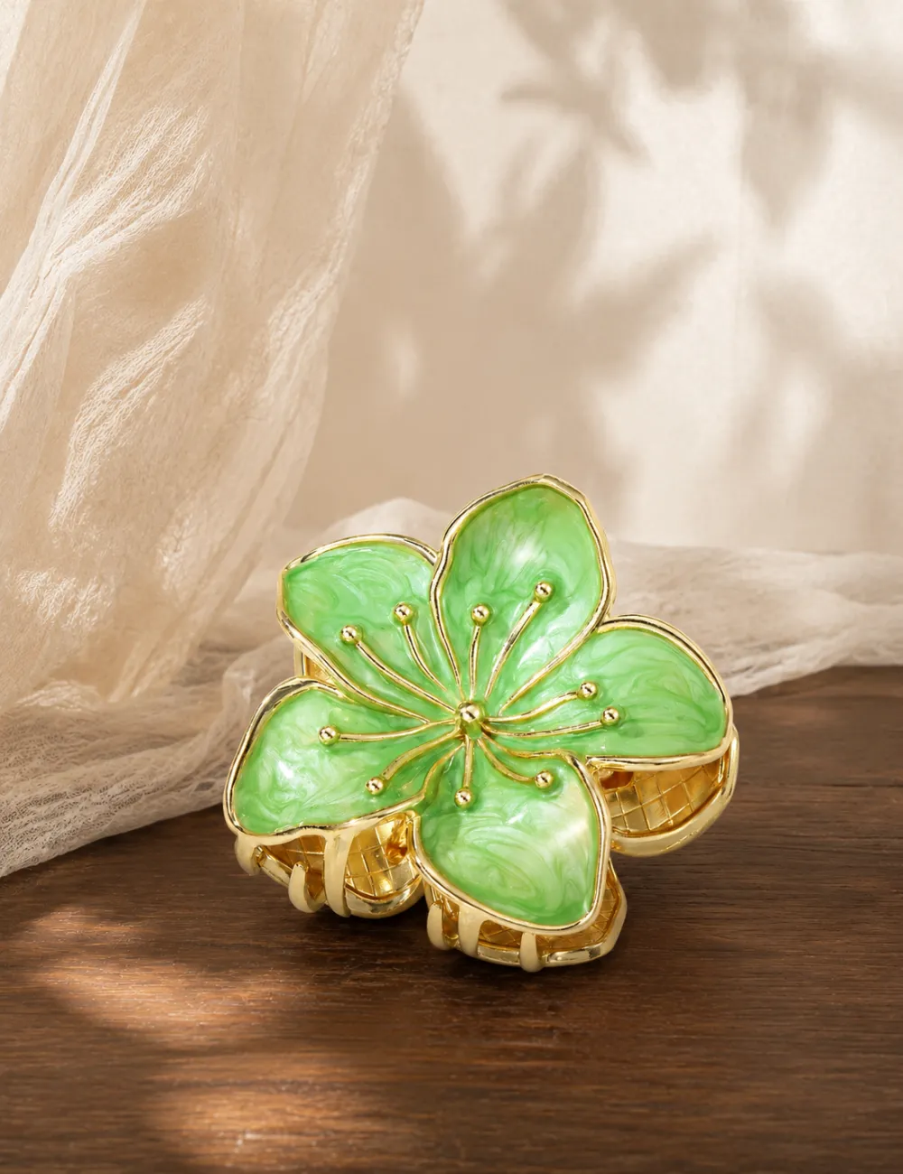Enamel Flower Hair Clip