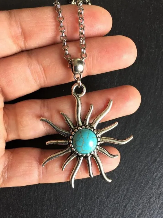 Boho Sun Pendant Necklace