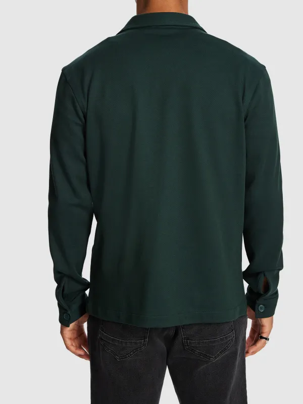 Teal Utility Style Long Sleeve Shirt