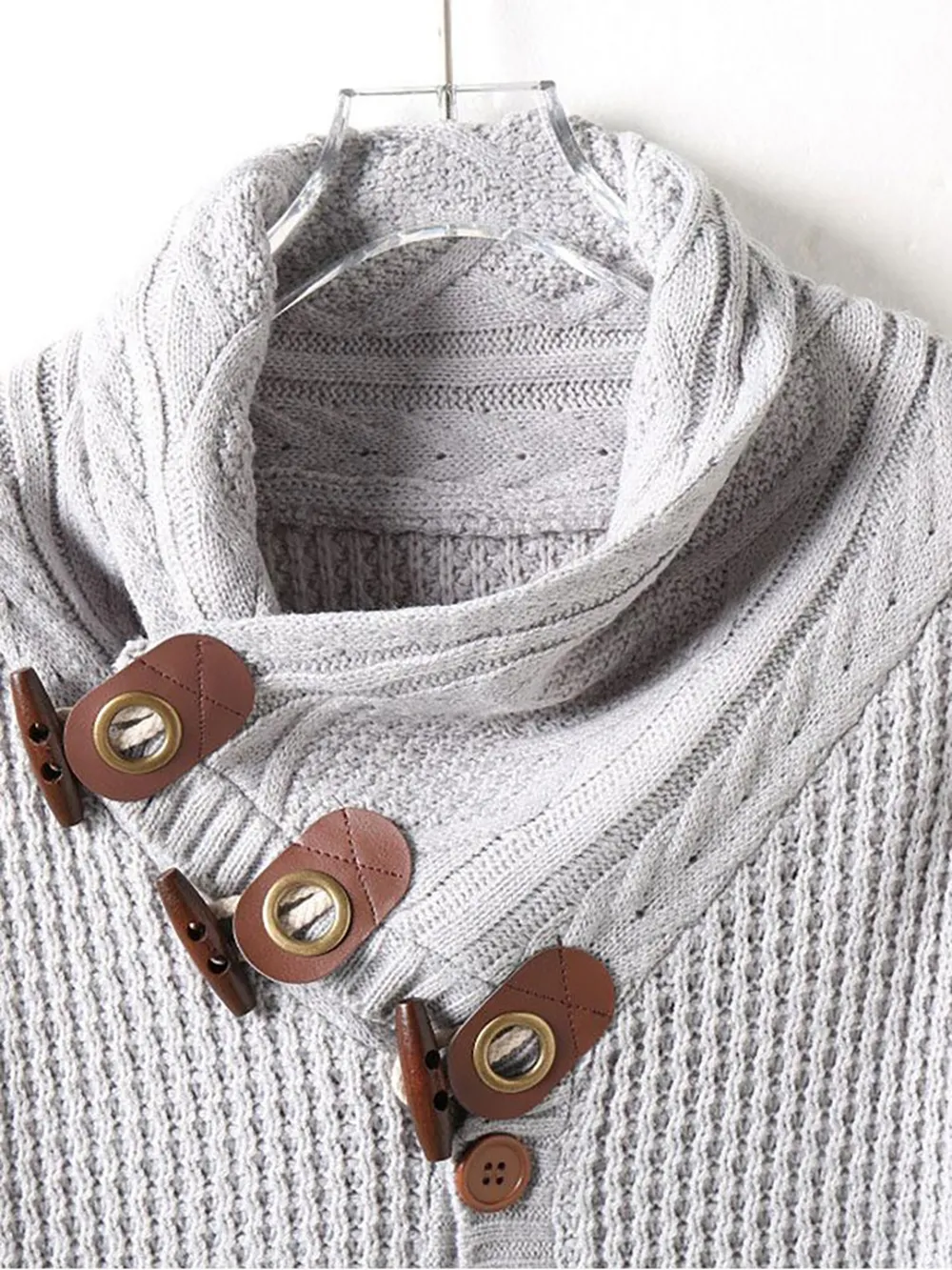 Button Up Turtleneck Cardigan
