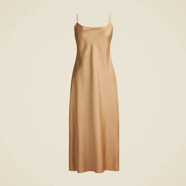 slip dress in luster charmeuse