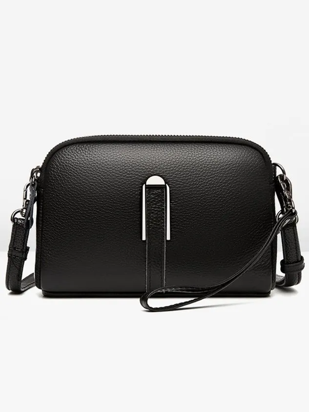 Urban Casual Leather Crossbody Bag