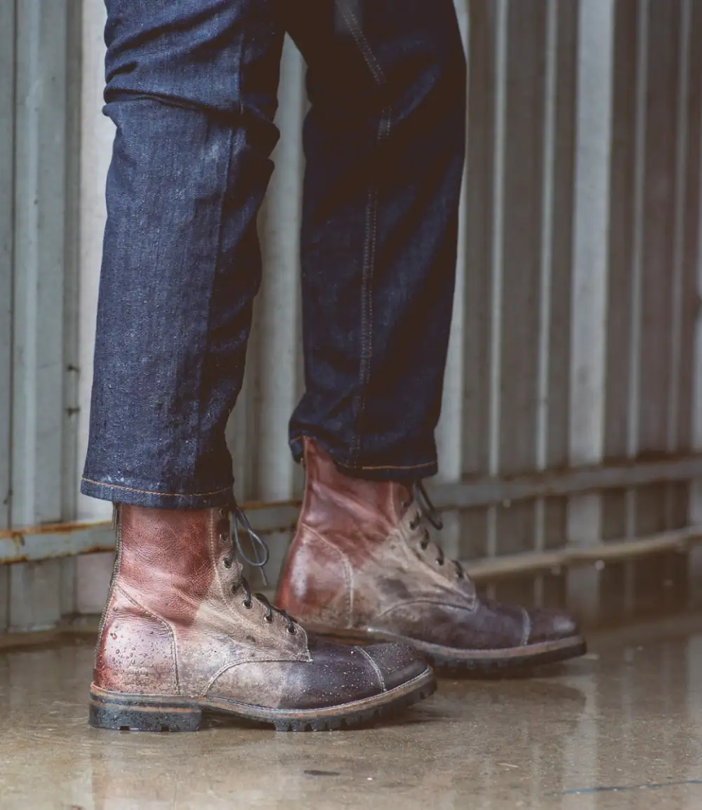 Lug Sole Back Zip Welted Rugged Ankle Boots