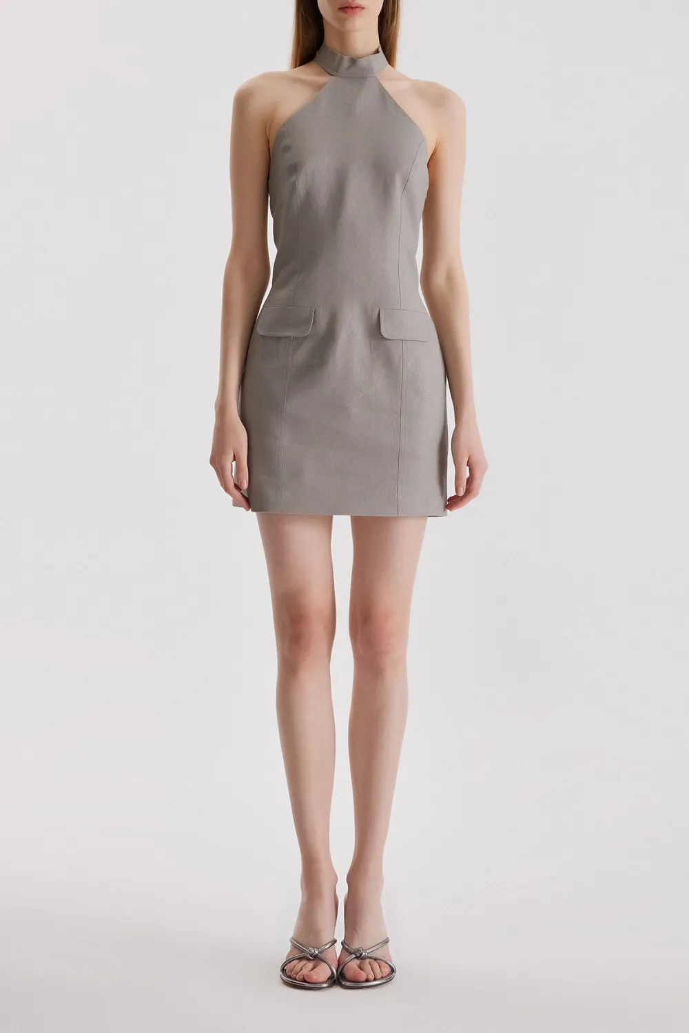 Halter Linen Mini Dress