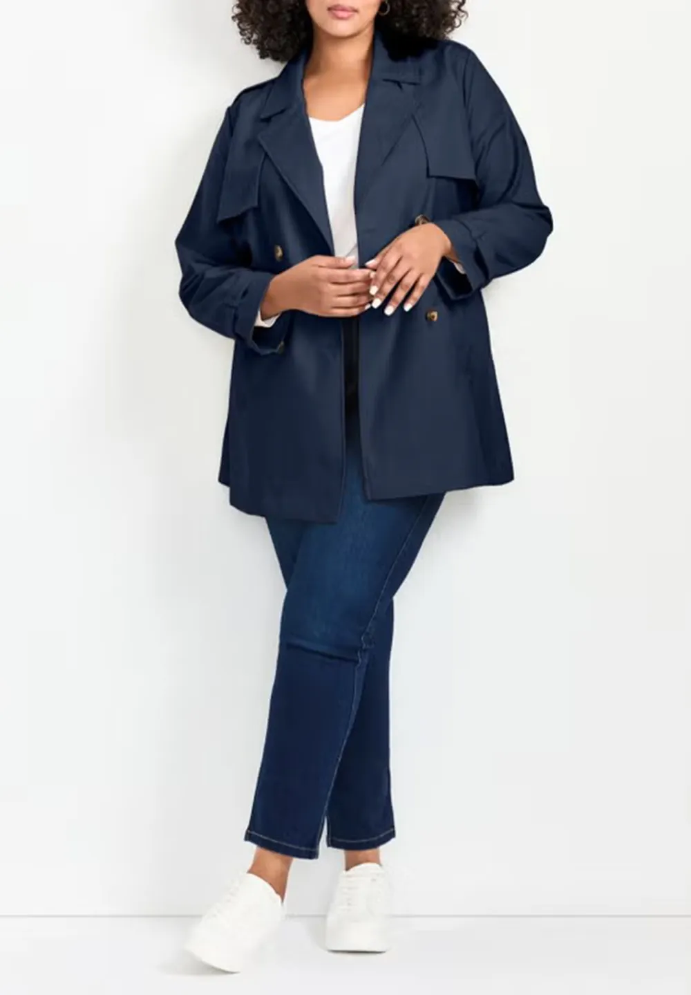 Double Breasted Waistband Jacket