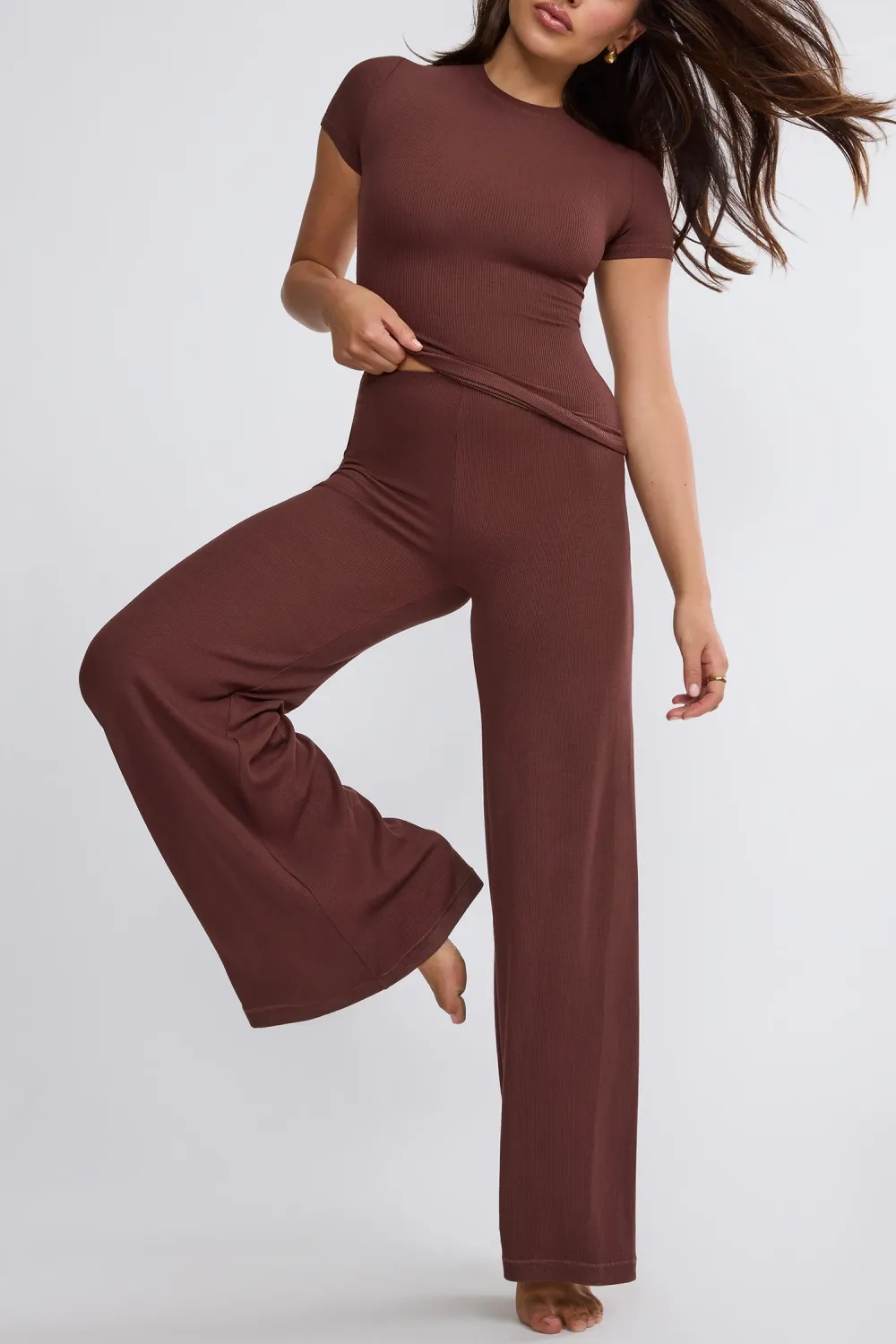 Daily Mid-Rise Straight Loose Women's Trousers