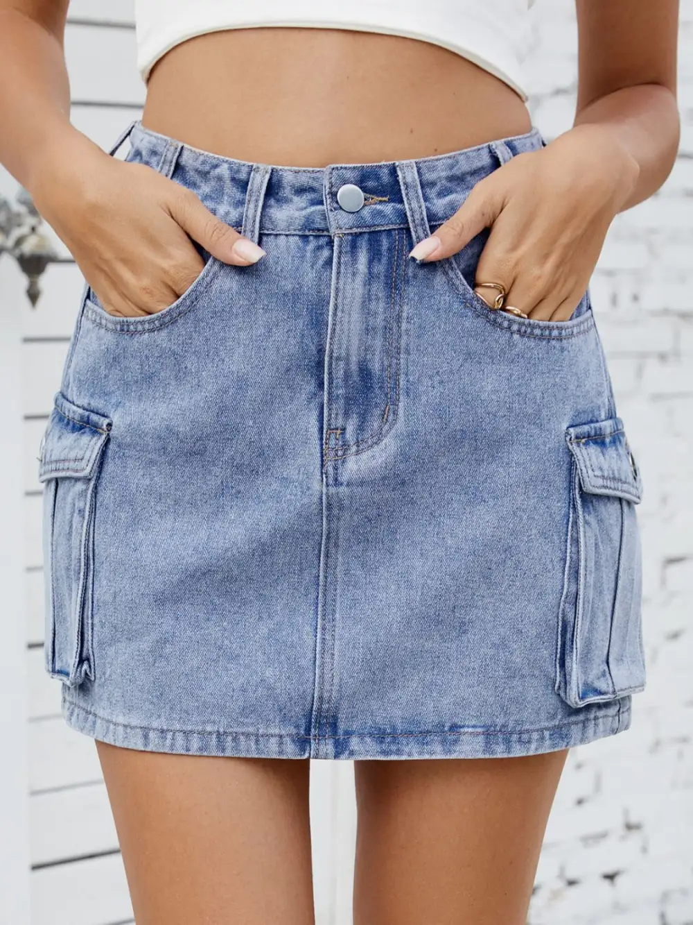 Cargo Denim Moni Wear Skirt