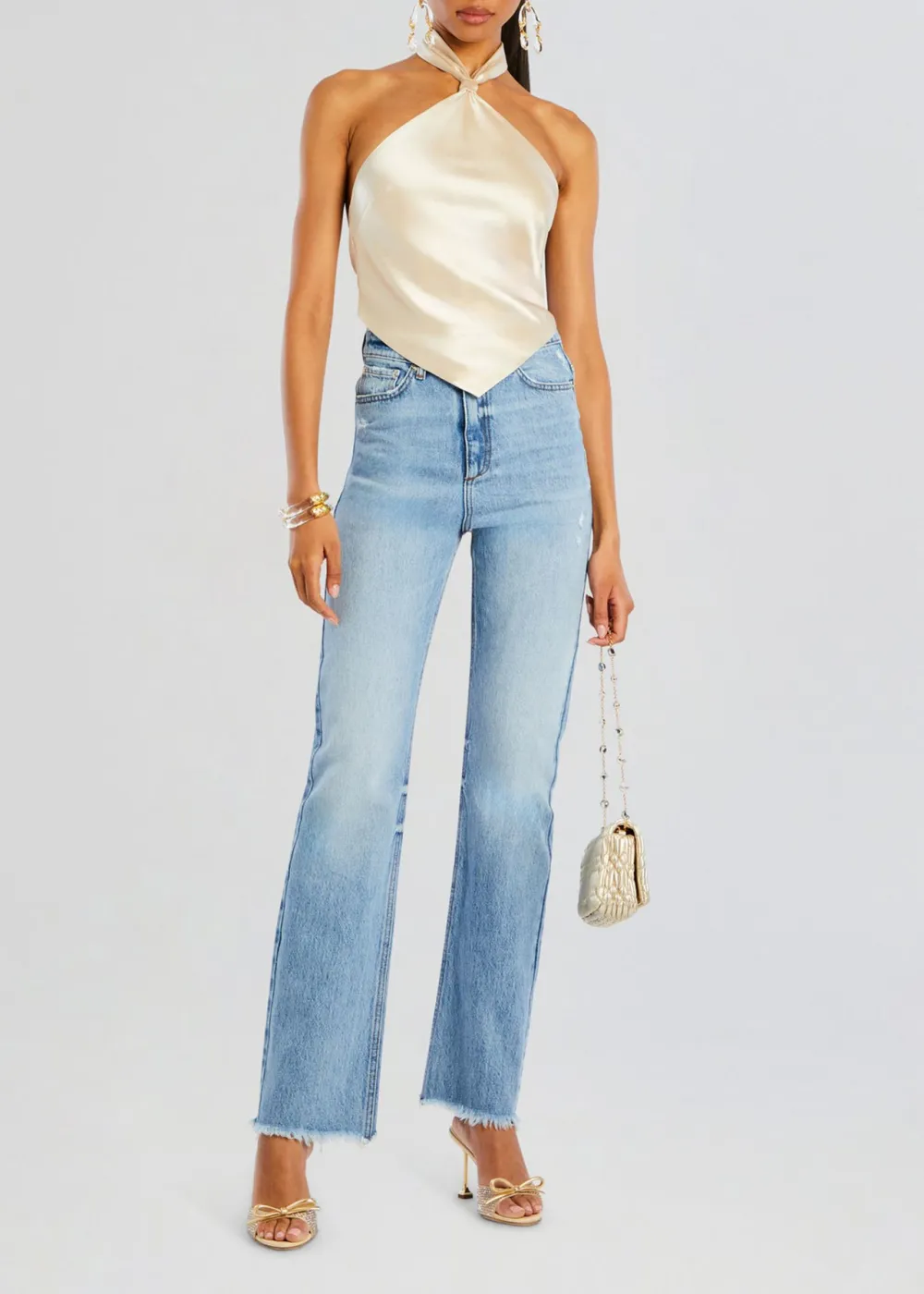 Halter Neck Solid Top