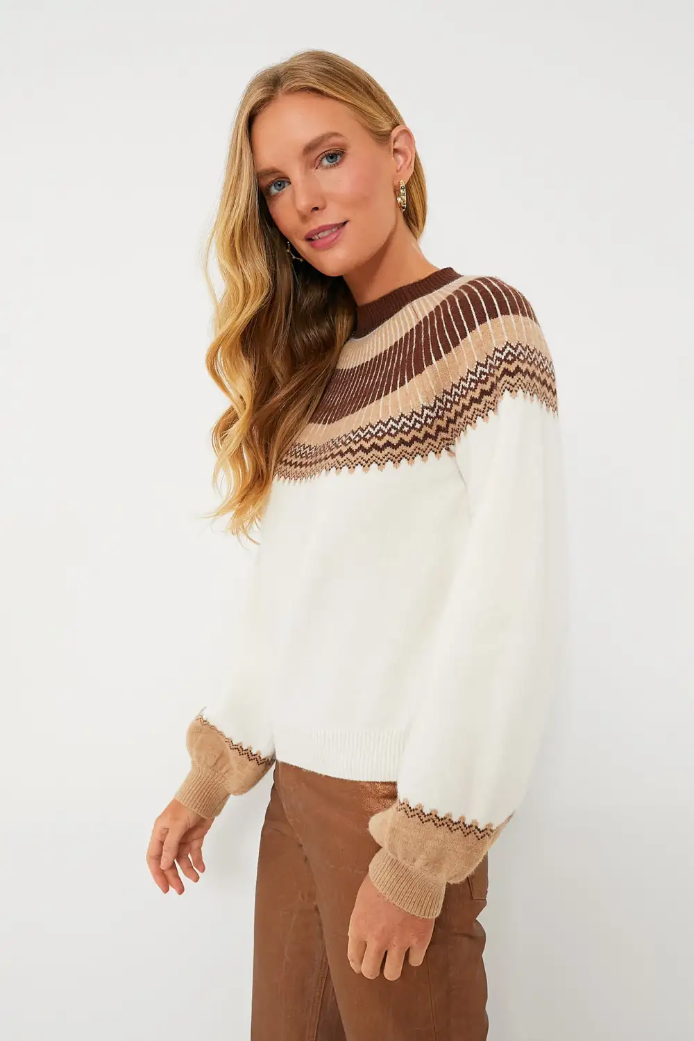 Neutral Color Block Sweater