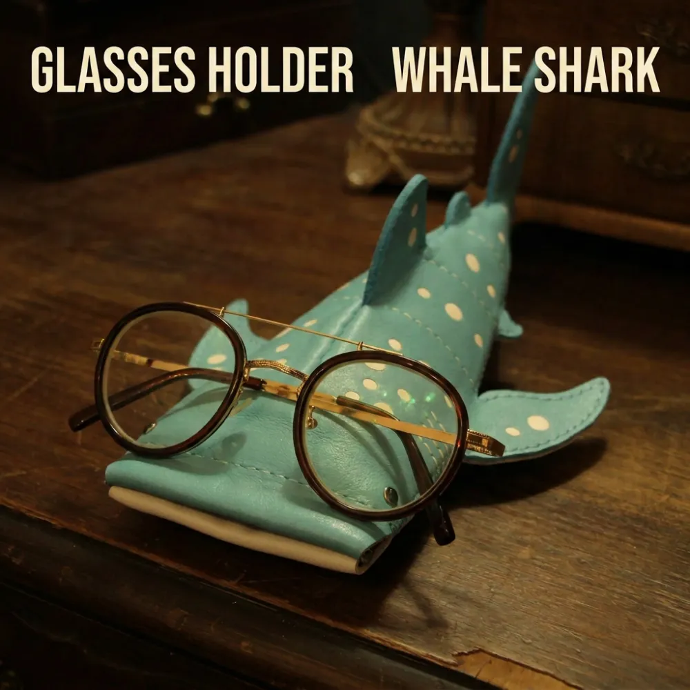 Cute Shark-Shaped Glasses Case Pencil Case Coin Purse