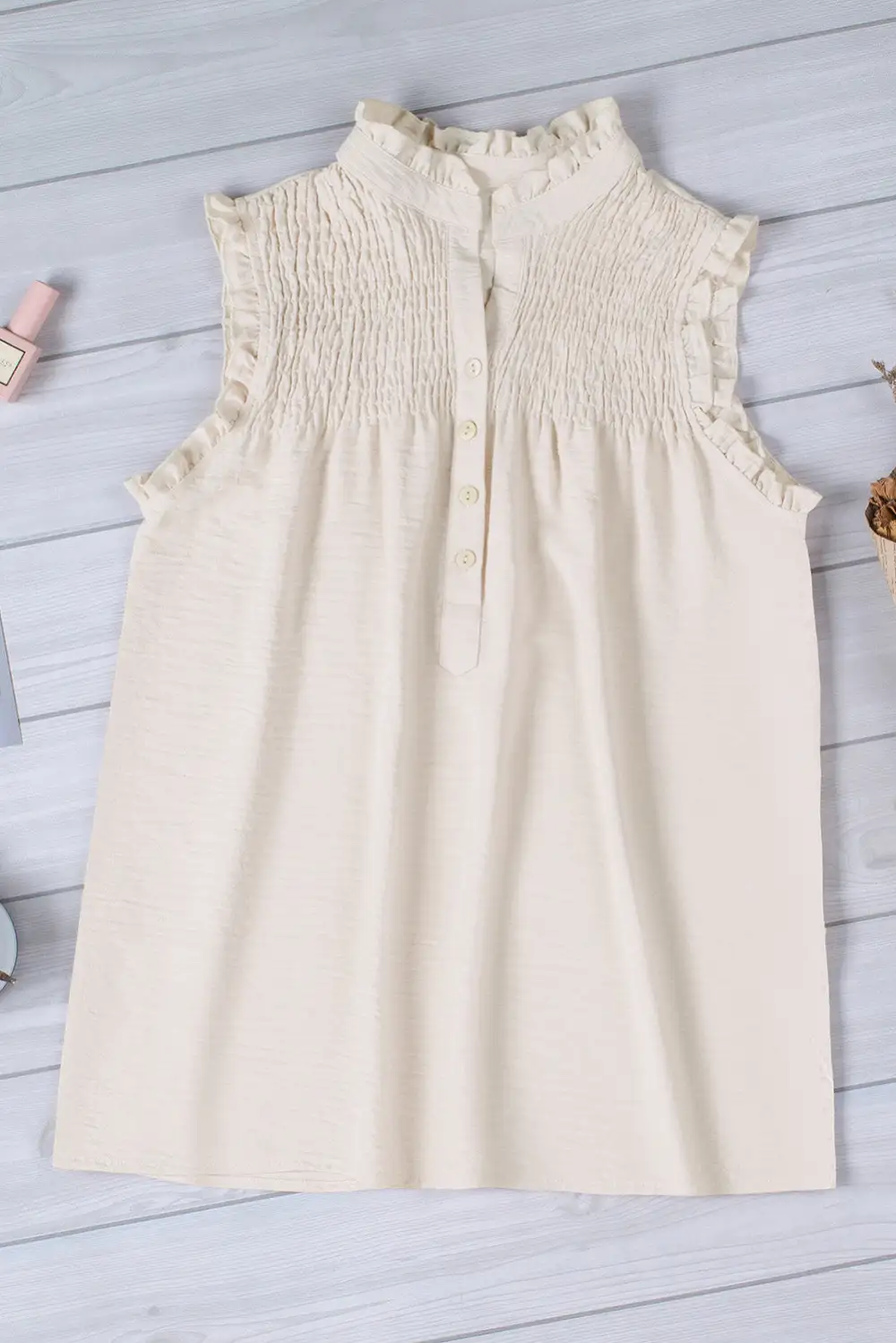 Frilled Tank Top Buttons