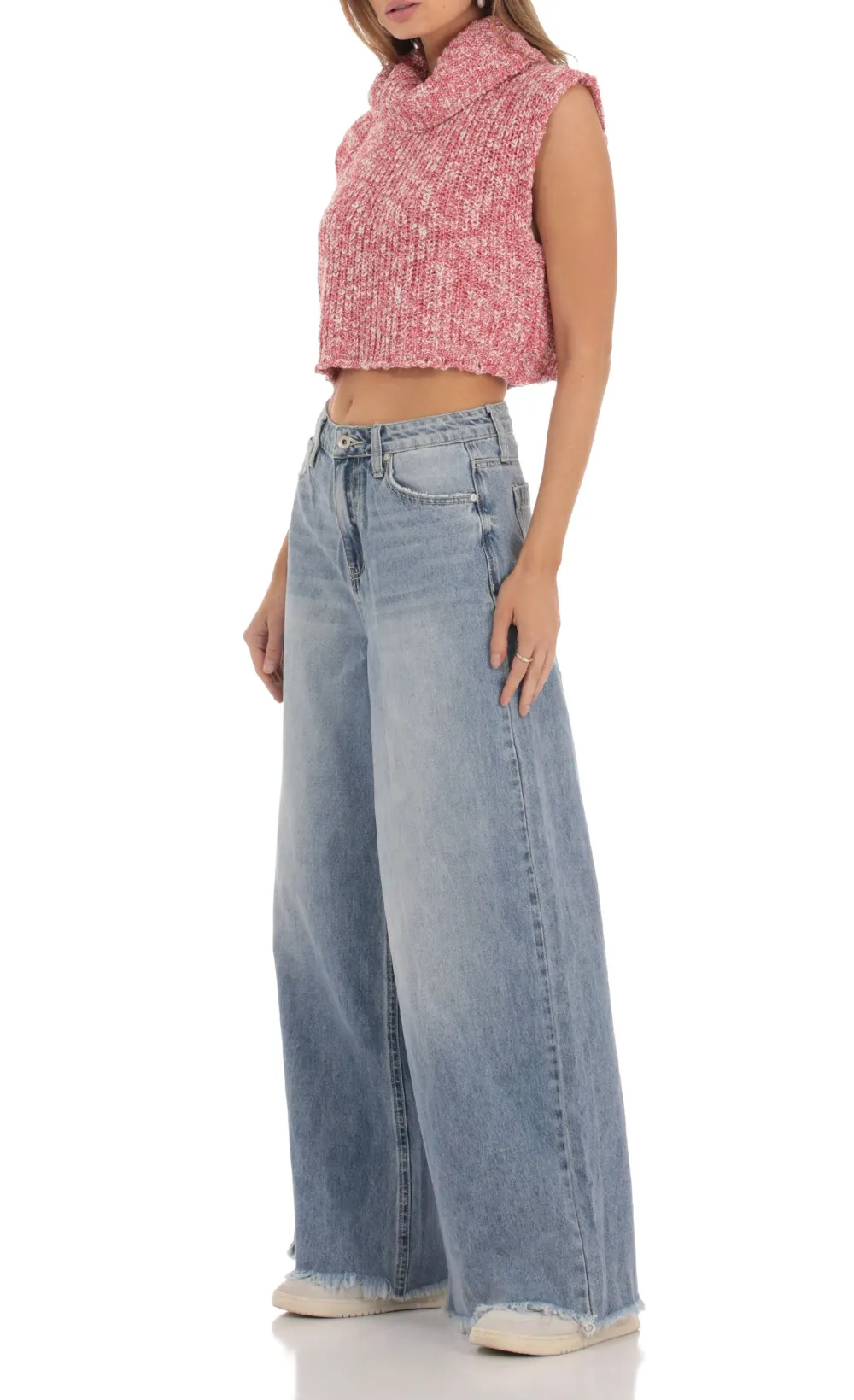 Wide Leg Jeans in Light Denim