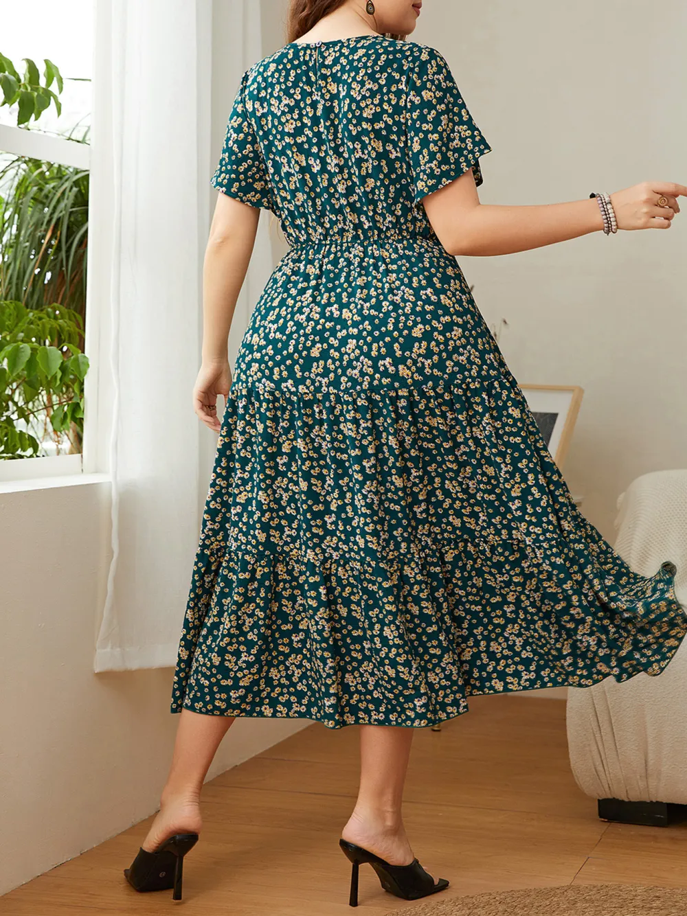 Plus Size Women Printed Dress