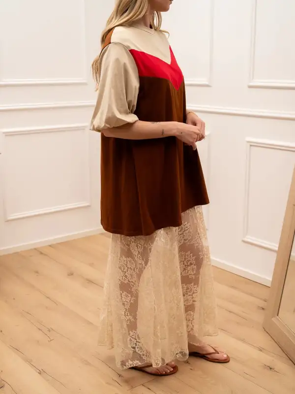 Arcade Flowing Midi Cotton Skirt