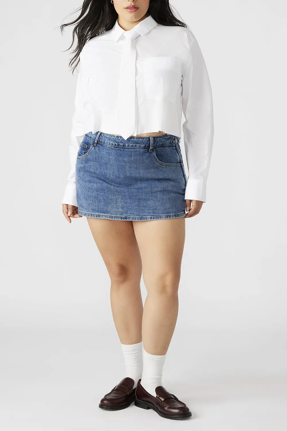 LAPEL TOP WHITE