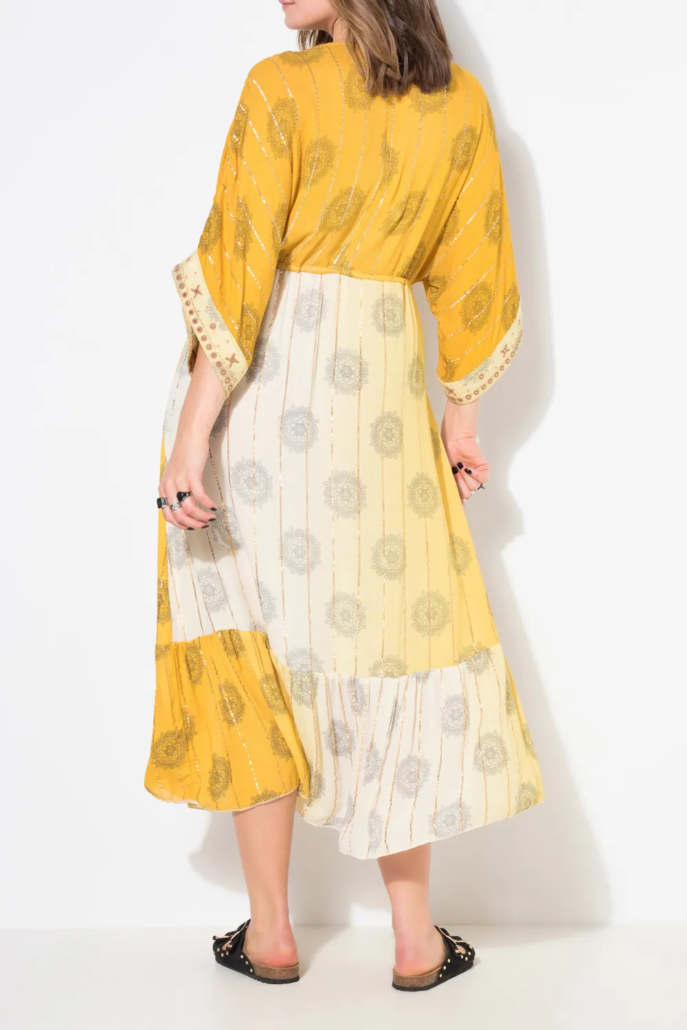 V-Neck Lace Up Long Skirt