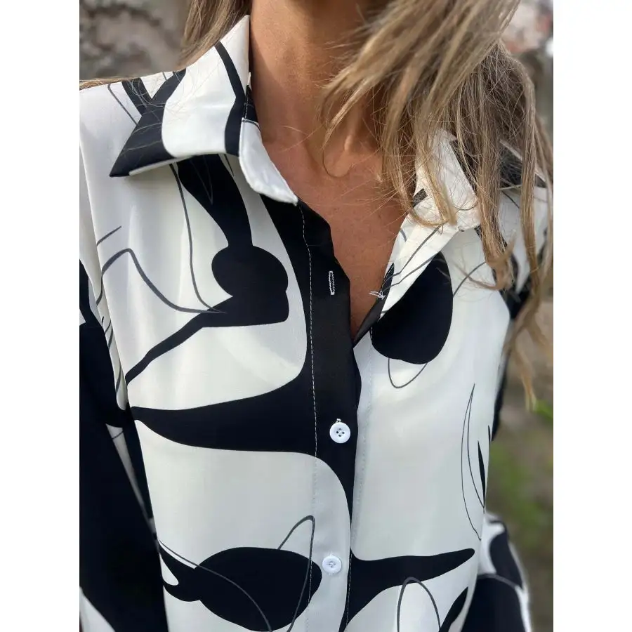 Retro Abstract Button Up Button Up Shirt