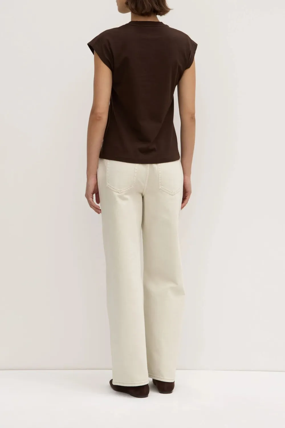 Heavy Shoulder Sleeve Slim Fit T-Shirt