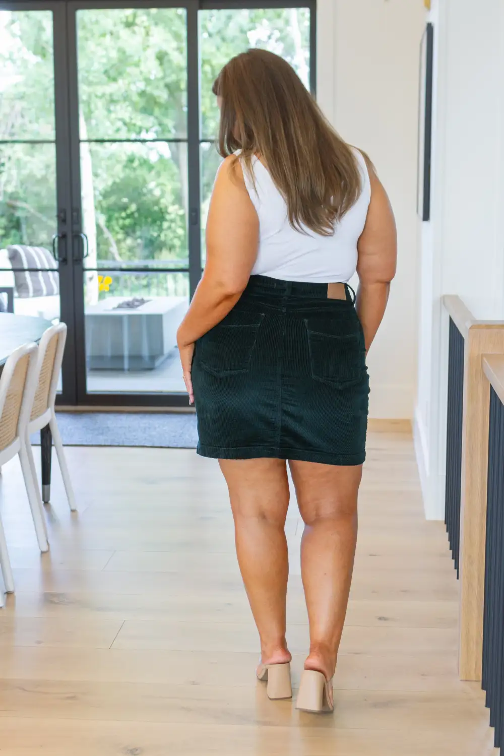 Corduroy Patch Pocket Skirt