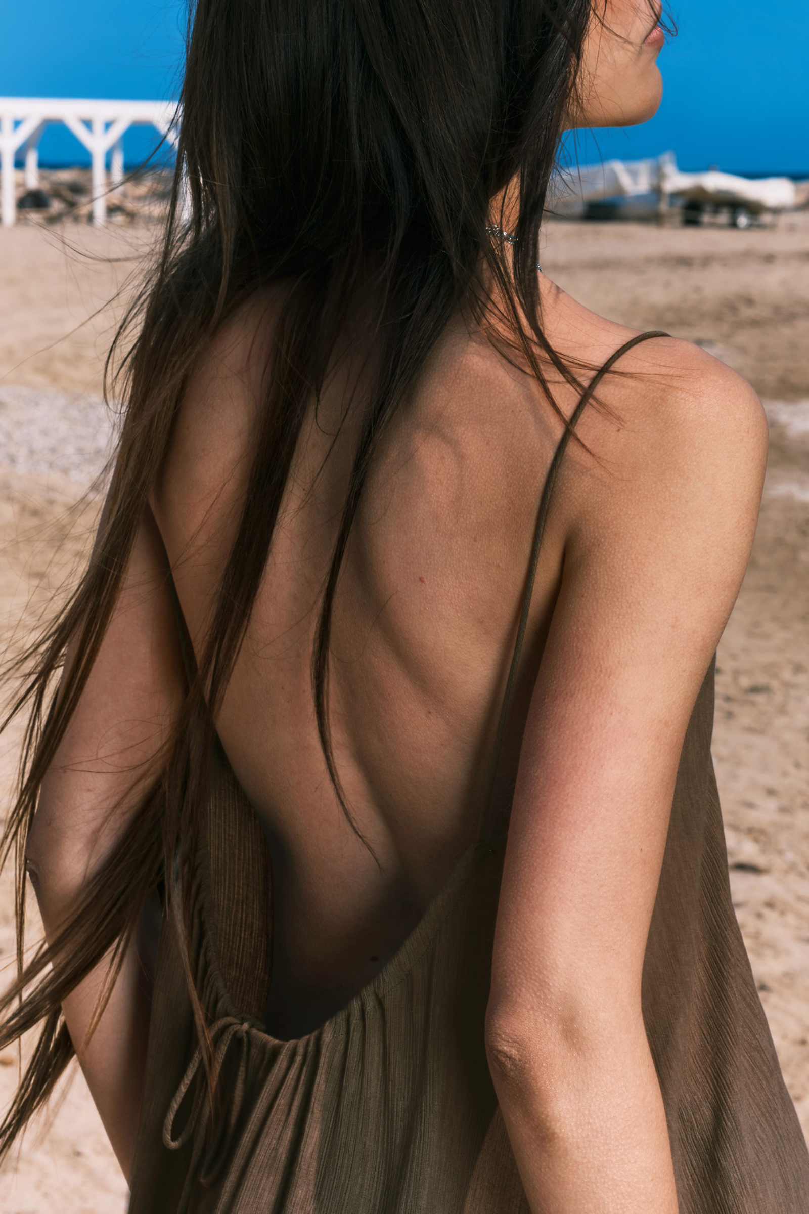 V-Neck Sleeveless Maxi Dress
