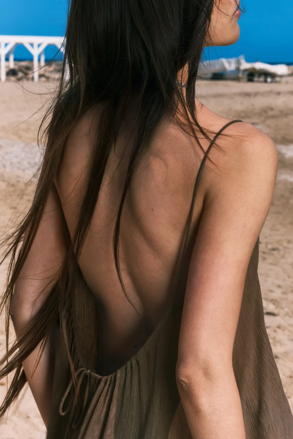 V-Neck Spaghetti Strap Dress