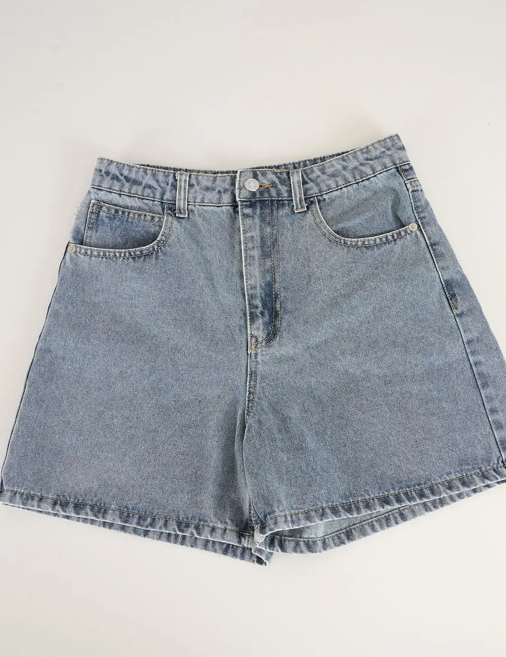 Casual Basic Jeans Wide Leg Denim Shorts