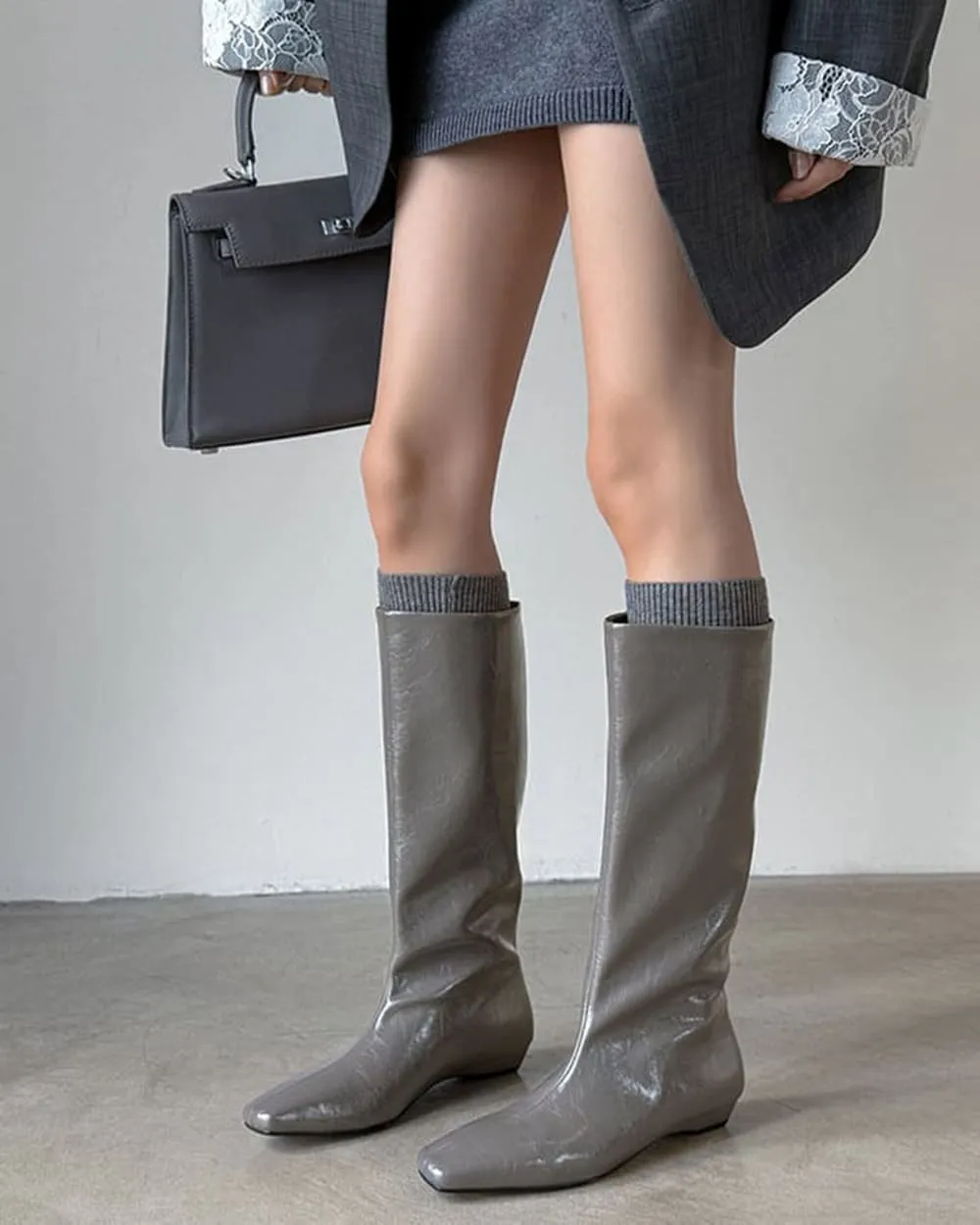 Pointed Toe Wide Calf Boots