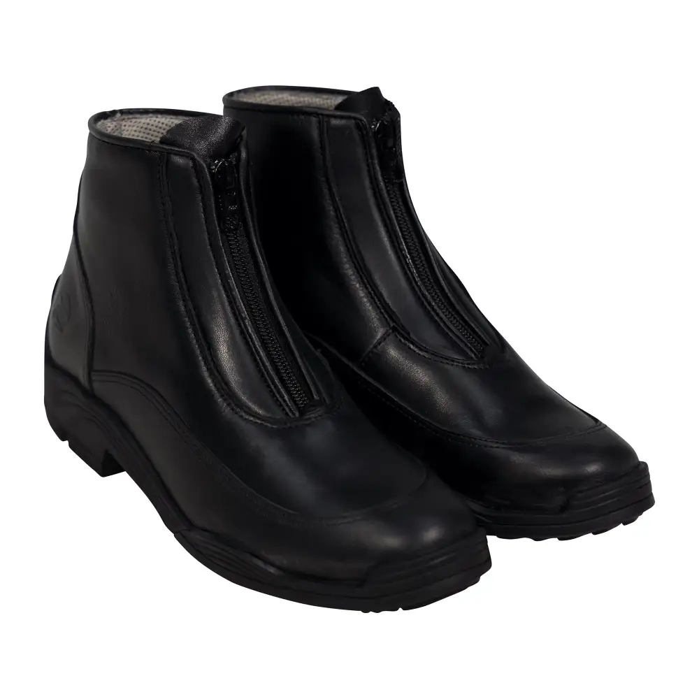 Zip Leather Riding Boots