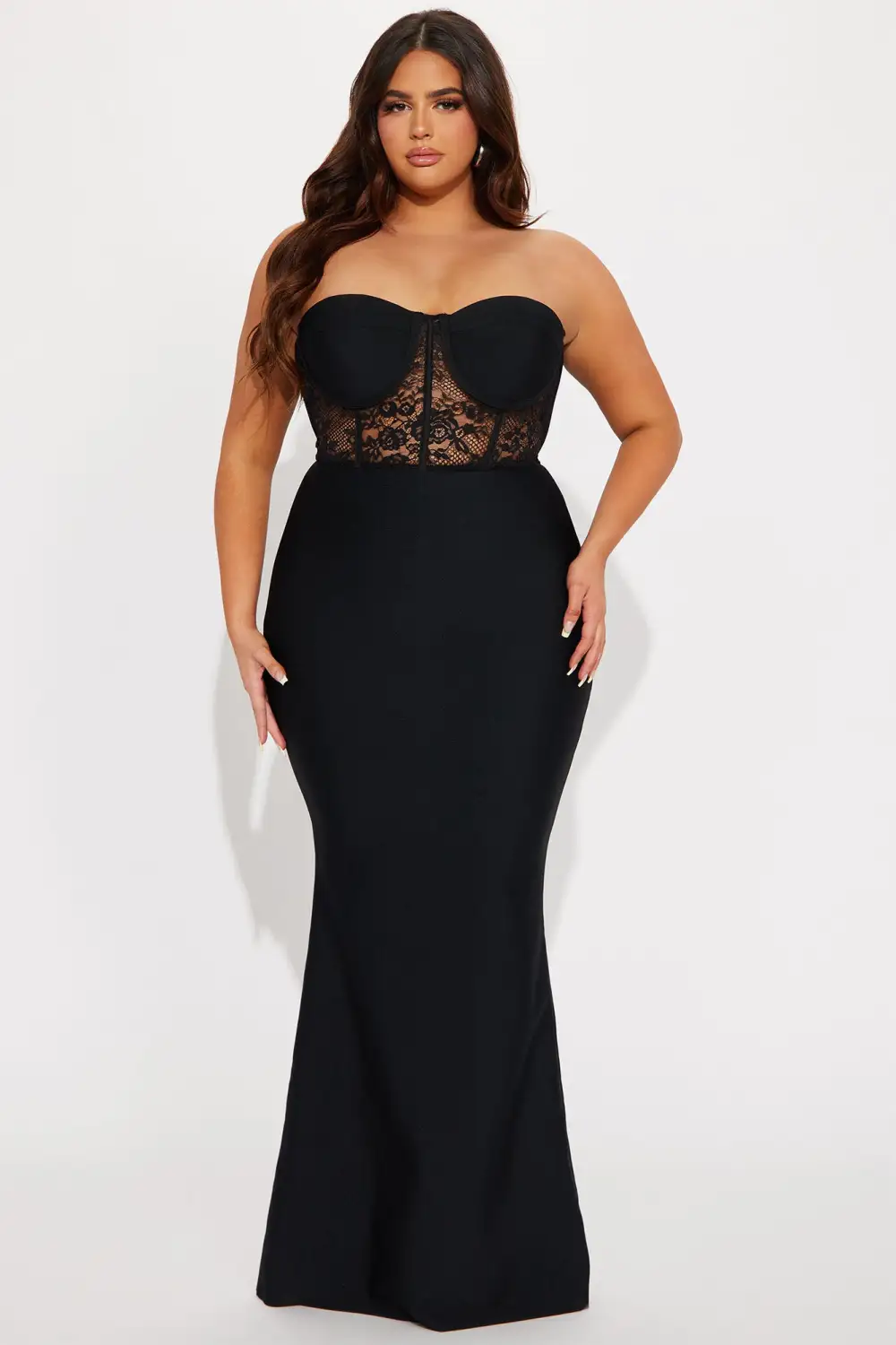 Janie Bandage Gown - Black/Black