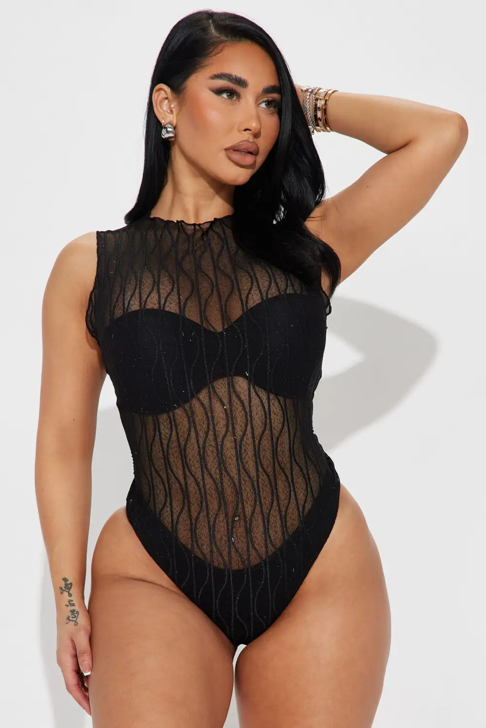 Feeling Accomplished Mesh Legging Set - Black