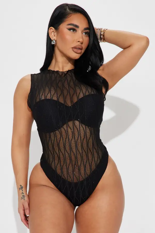 Feeling Accomplished Mesh Legging Set - Black