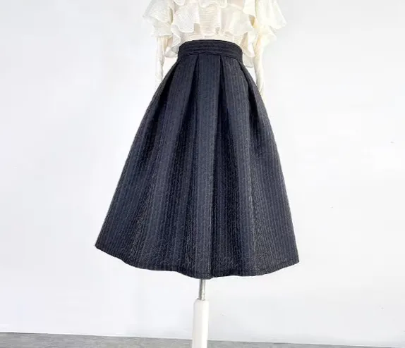 Airy Summer Embroidered High Waist Skirt