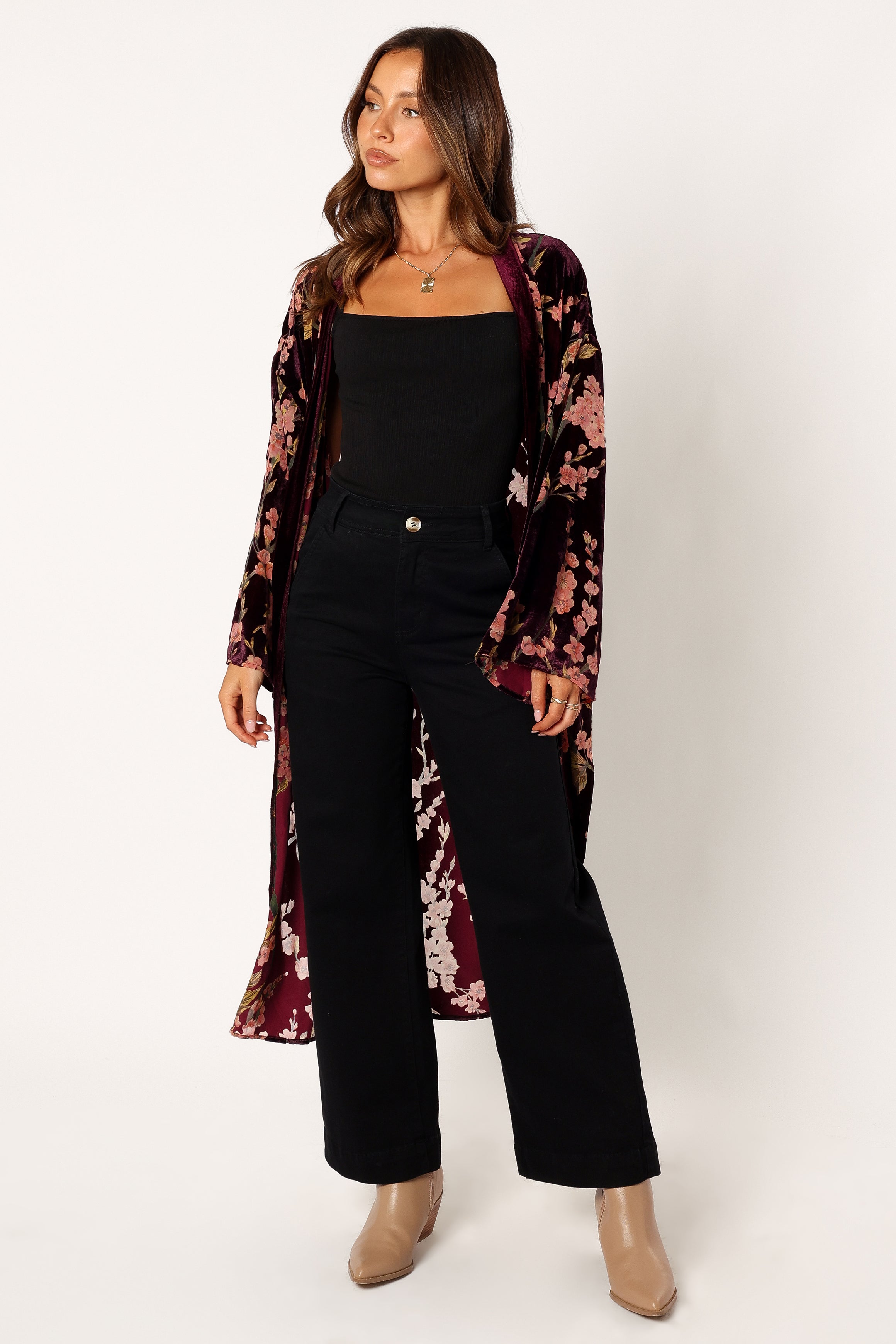 Lennon Velvet Duster - Floral