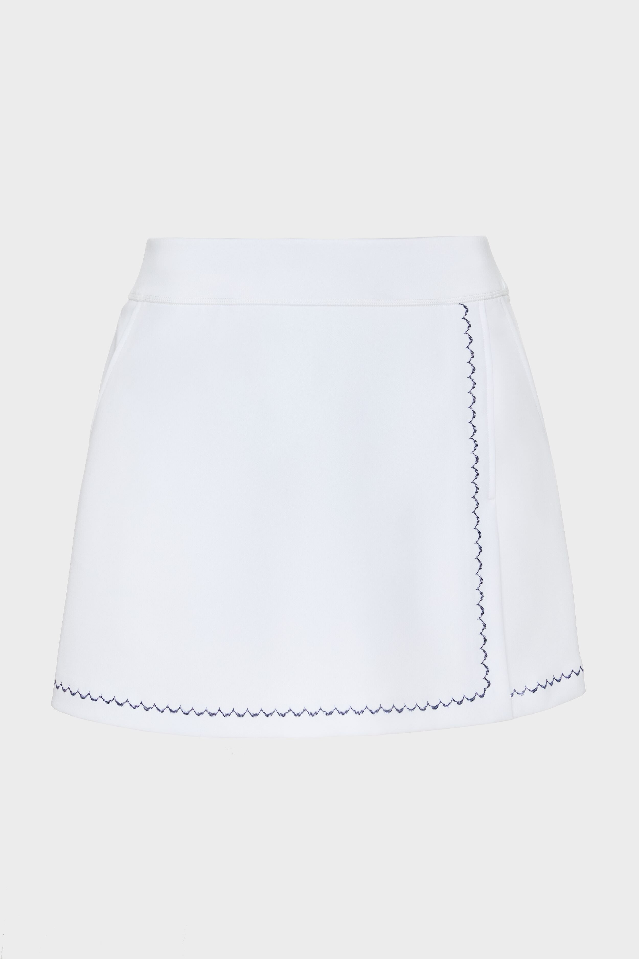 White 16 Inch Halliet Golf Skirt