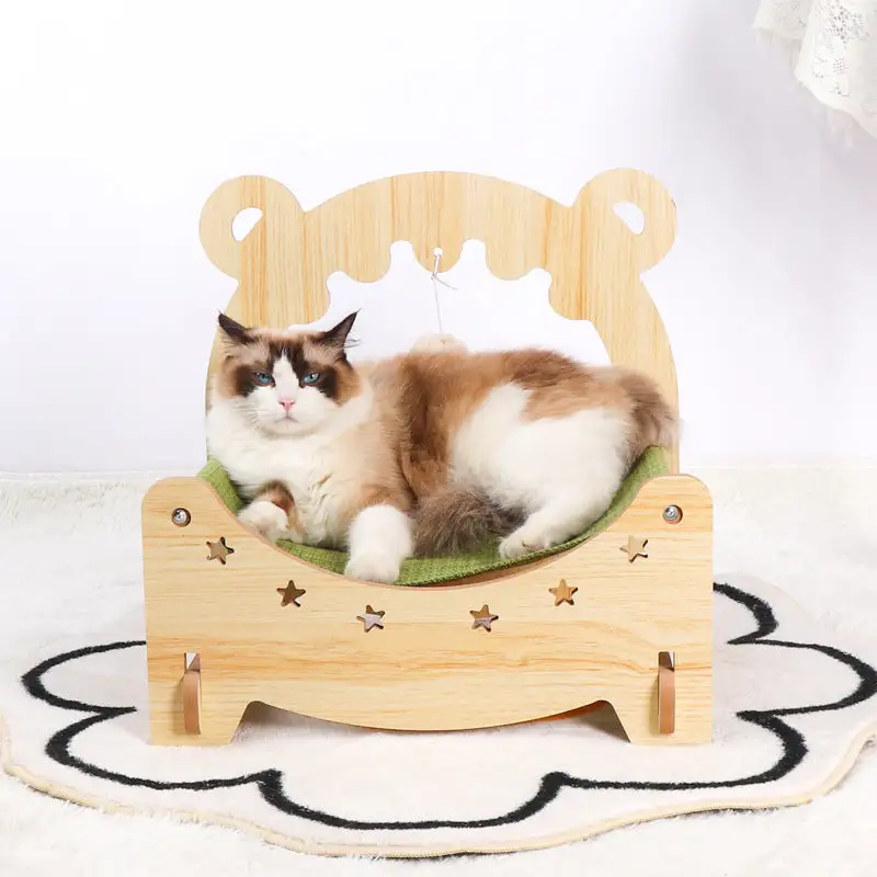 Star Wooden Cat Hammock