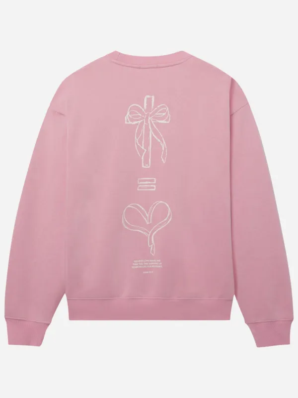 Women's Casual Love-Themed Religious Print Long-Sleeve Sweatshirt