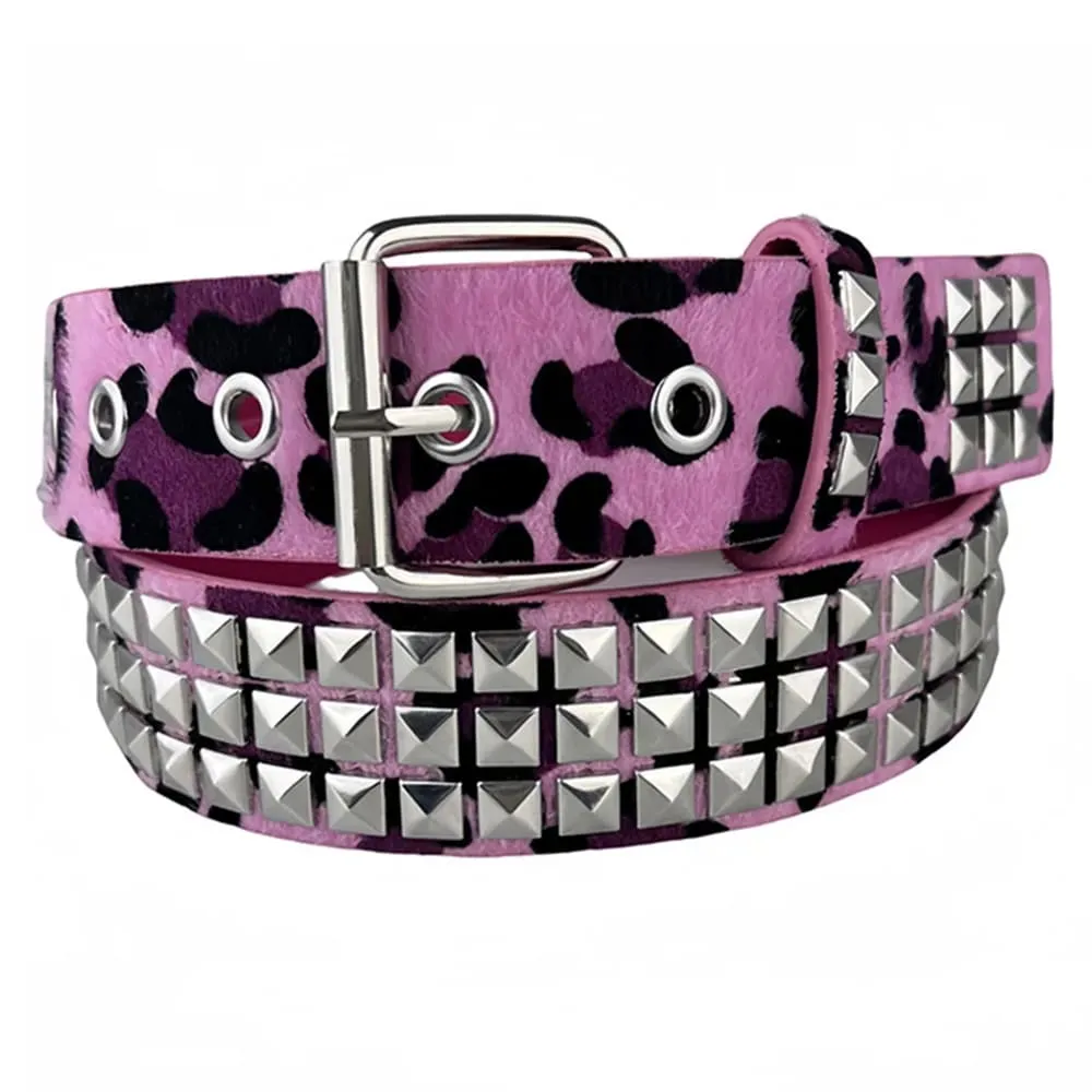 Leopard Studded Belt