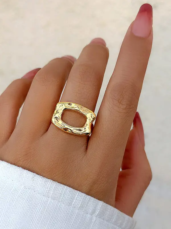 Geometric Architectural Casual Ring