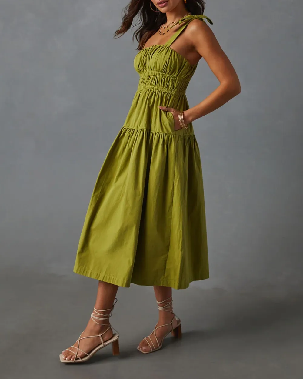 Tiered Midi Dress