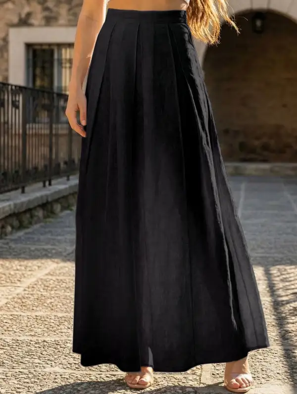 Cotton Linen Mermaid Midi Skirt