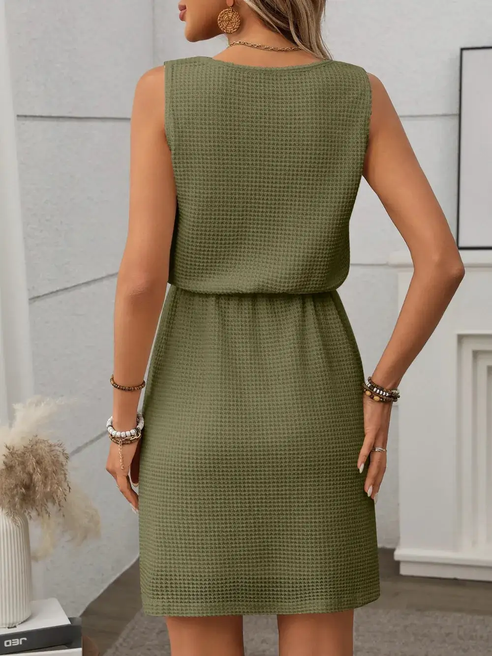 Soft Mini Drawstring Dress