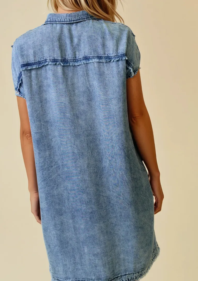 Soft Shirt Dress With Pockets