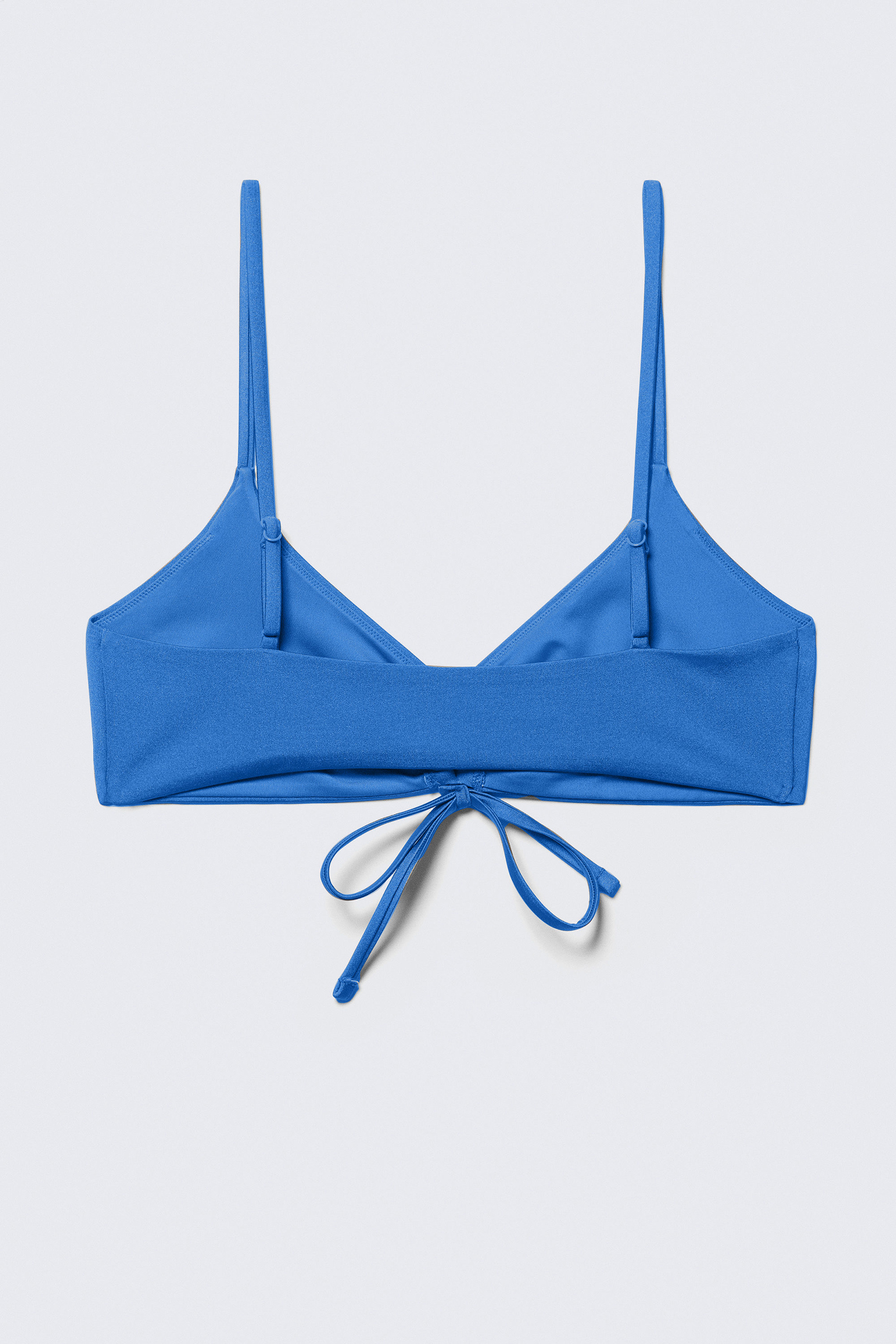 Drawstring Plain Bikini Top
