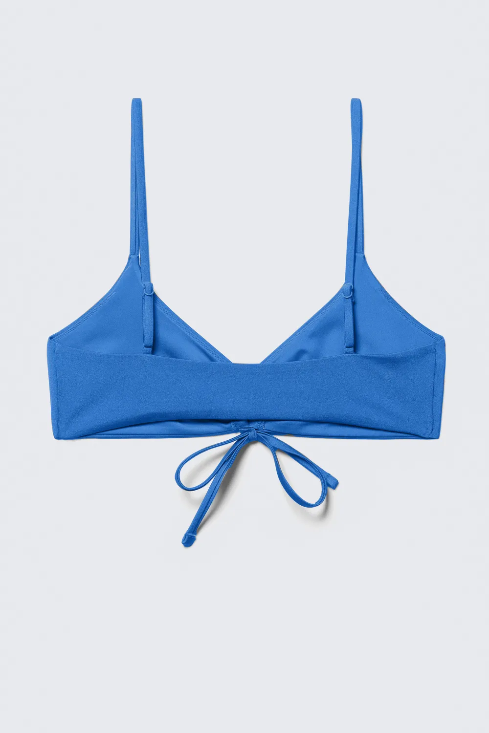 Drawstring Plain Bikini Top