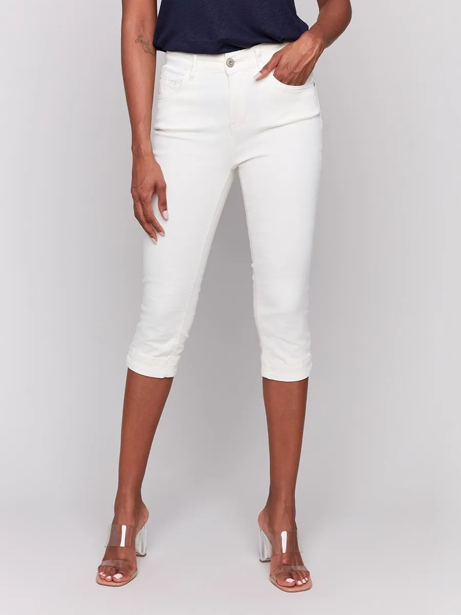 Women's Breathable Cotton Twill Cropped Pants