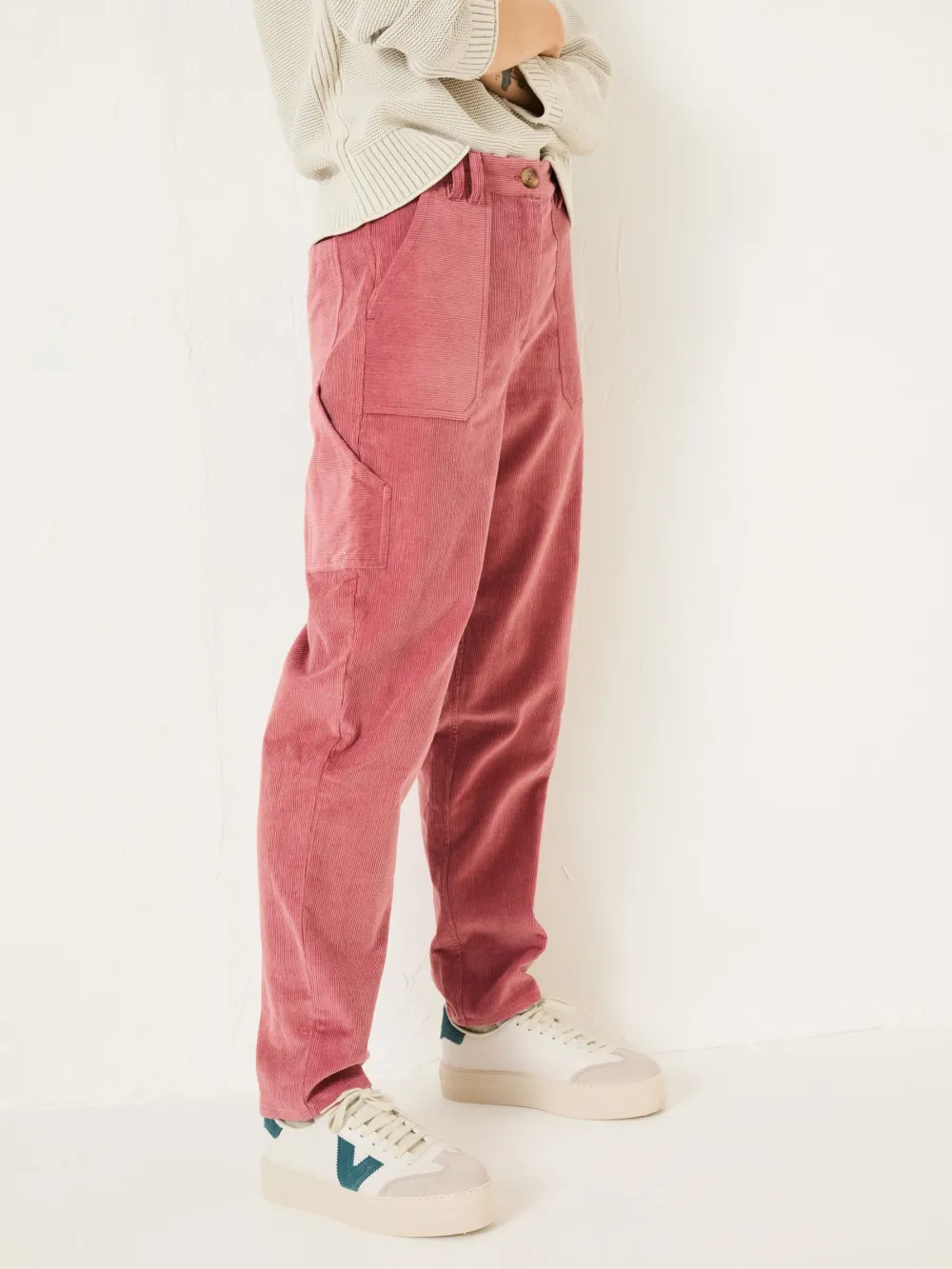 Chesil Blush Pink Cord Trousers