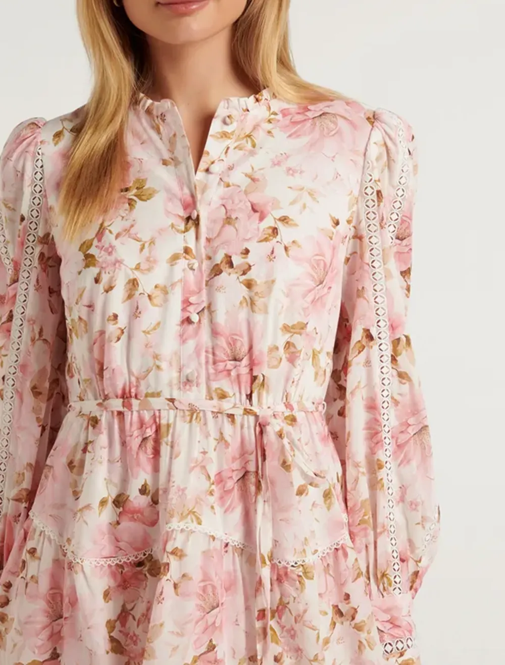 Trim-Detail Skater Dress